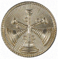 Cap Badge with Three Crossed Horns