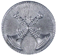 Cap Badge with Two Crossed Horns Style A29111