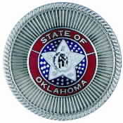 Blank Cap Badge for use with emblems by Hook-Fast Specialties, Inc.<br>1 5/8" round