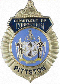 Dept of Corrections Badge by Hook-Fast Specialties, Inc.<br>2" wide x 1 1/2" high