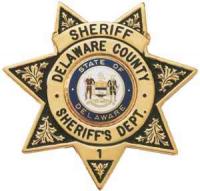 Seven Point Star Badge w/ Enameled Points by Hook-Fast Specialties, Inc.<br>2 3/4" high x 2 11/16"