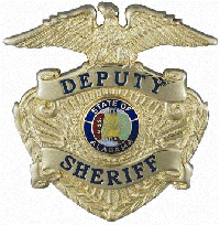 Eagle Topped Badge Style # B7210 by Hook-Fast Specialties, Inc.<br>2 3/4" high x 2 11/16" wide