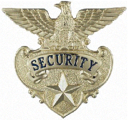 Eagle Topped Badge Style # B7510 by Hook-Fast Specialties, Inc.<br>2 9/16" high x 2 11/16" wide