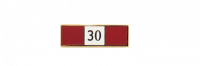 Three Section Commendation Bar with a 30 in the Center Section