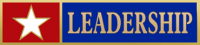 LEADERSHIP WITH STAR, 3 Section commendation bar