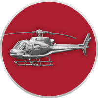 Large Round Helicopter with Deluxe Enamel