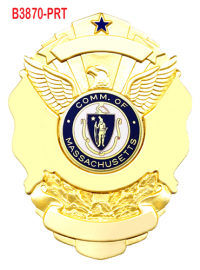 Badge with Eagle and Printed Flags