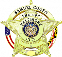 Five point star with outer ring, has printed flags