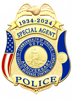 Shield with American and Virginia Flags