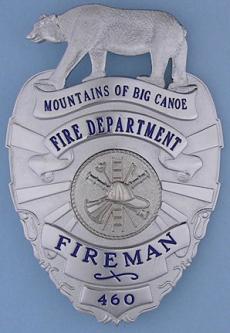 Bear Topped Badge B16113