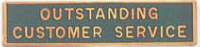 One Section Outstanding Customer Service Commendation Bar