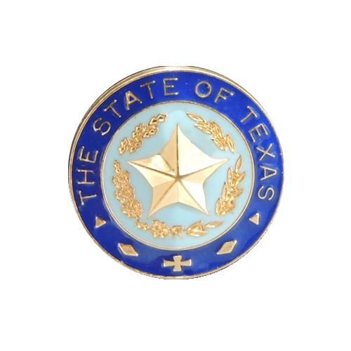 Texas State Seal Gold-Plated Tie Bar