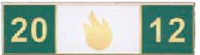 Commendation Bar with Flame and 2012