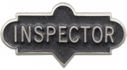 Inspector Reversed Enamel Lapel Pin