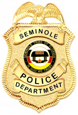 Seminole Police Department shield badge with eagle