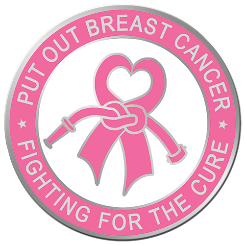 Pink Fire Breast Cancer Awareness Seal