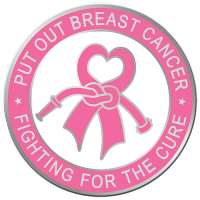 Pink Fire Breast Cancer Awareness Seal
