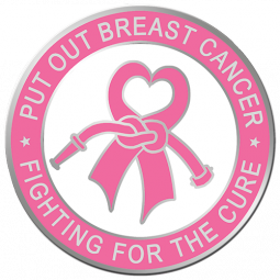 Pink Fire Breast Cancer Awareness Seal