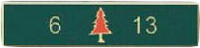 Commendation Bar with Tree and numbers 6 13
