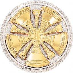 Chief Two-Tone Cap Badge with Five Crossed Horns