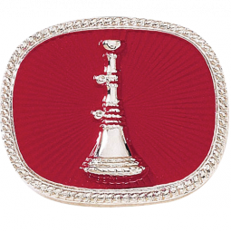 Single Horn with Enamel Colored Background