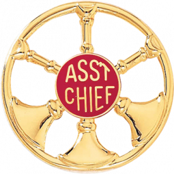 Assistant Chief Hat Badge featuring Three Horns
