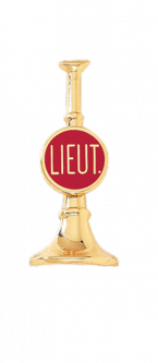 Vertical Horn with Colored Round Center