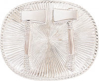 Oval with Parallel Axes and Sunburst Rays