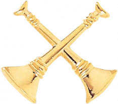 Hook Fast Specialties Battalion Chief 2 Crossed Horns Cutout Style