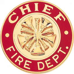 Chief Fire Deptartment Circular Cap Badge