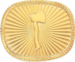 Cap Badge with Left Facing Axe