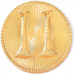 Captain Two Vertical Horns with Rays Seal