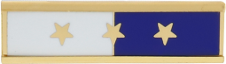 Two Section Years of Service Recognition Bar with Three Stars