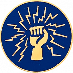 Fist with Lightning Bolts