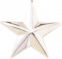 Smooth 5 Pt. 5/8" Star