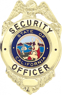 Security Officer Badge with Eagle A6938-CUS