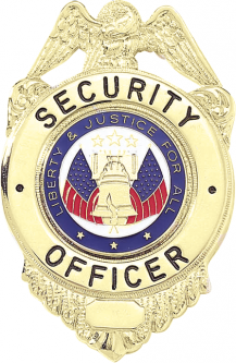Security Officer Badge with Eagle