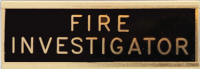 Fire Investigator Commendation Bar