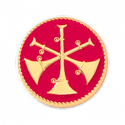 Deputy Assistant Three Raised Horns with Flowed Enamel Background