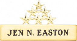 Quality Custom Name Bar W/6 applied stars