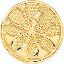 Deputy Chief Hat Badge with Four Crossed Horns