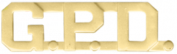 1/2" Die Struck G.P.D. Letter Combination