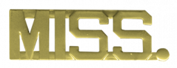 1/2" Die Struck Miss. Letter Combination