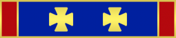 Three Section Commendation Bar w/2 Maltese Crosses