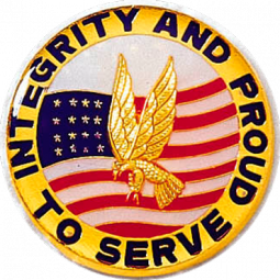 Integrity and Proud to Serve Seal