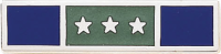 3 Section Years of Service Recognition Bar w/3 stars in the center
