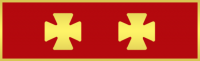 One Section Years of Service Recognition Bar w/2 maltese crosses