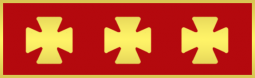 One Section Years of Service Recognition Bar w/3 maltese crosses