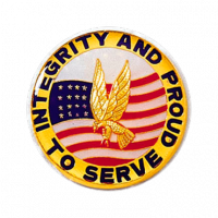 Integrity and Proud To Serve Military Seal