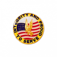 Integrity and Proud to Serve Military Seal